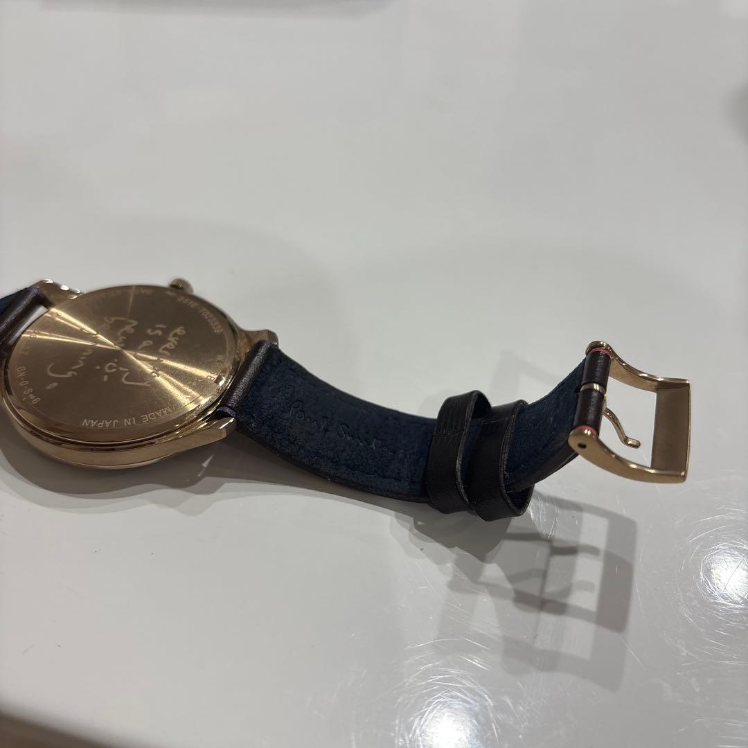 【美品】ポールスミス 時計 メンズ　ブラウン×バーガンディ