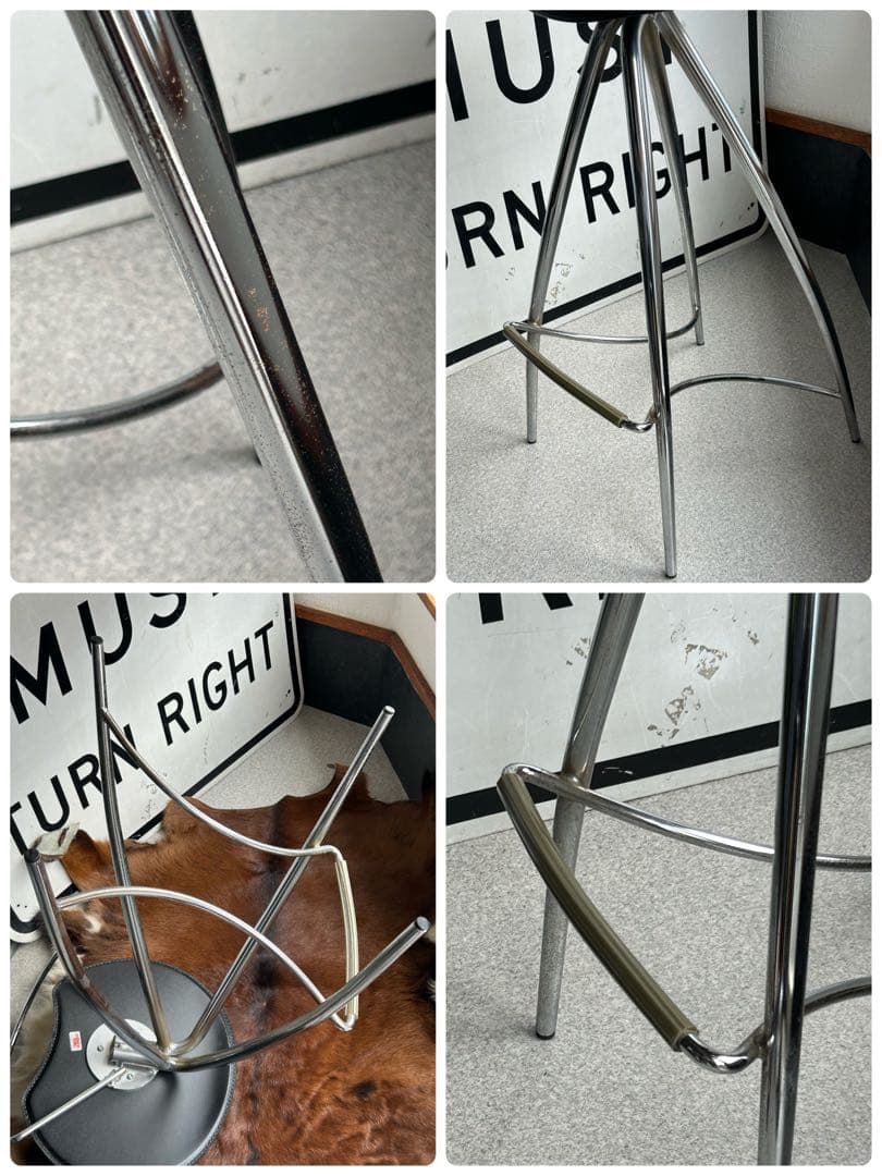 cattelan italia カッテランイタリア　カウンターチェア　椅子 　黒