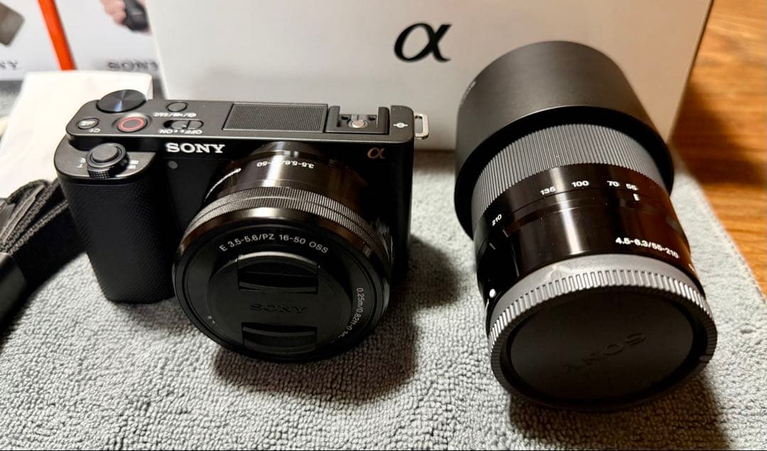 【美品】SONY ZV-E10Y 純正ダブルズームレンズキット　他アクセサリー