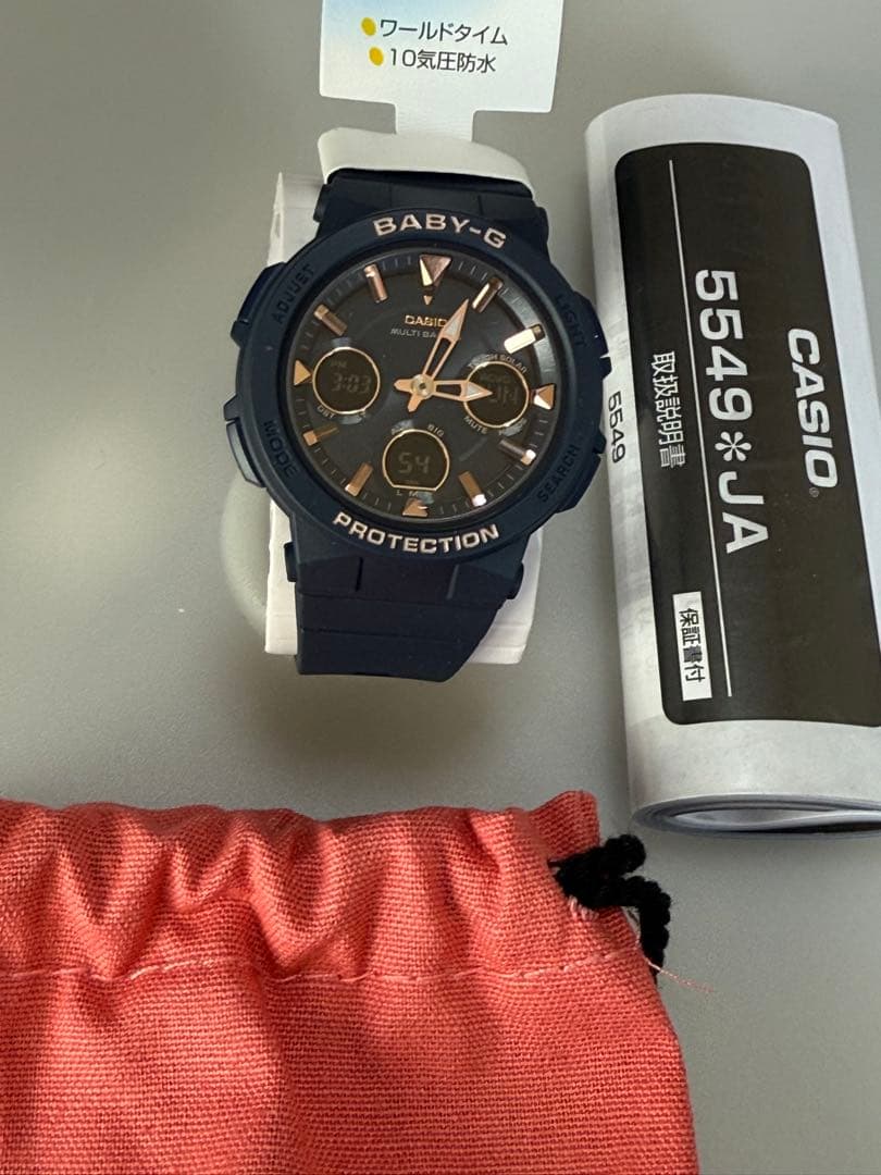 カシオ　Baby-G わネイビーブルー電波ソーラー新品