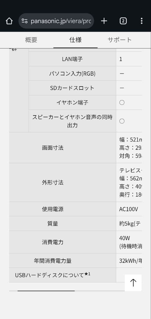 Panasonic TH-24C305 地上ＢＳデジタルハイビジョン液晶テレビ