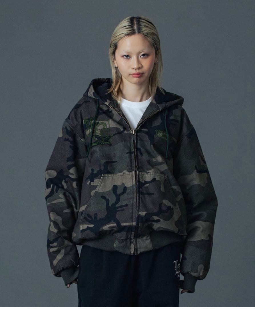 ジャケット・アウター PATCHED OLD ENGLISH HOODED WORK JACKET