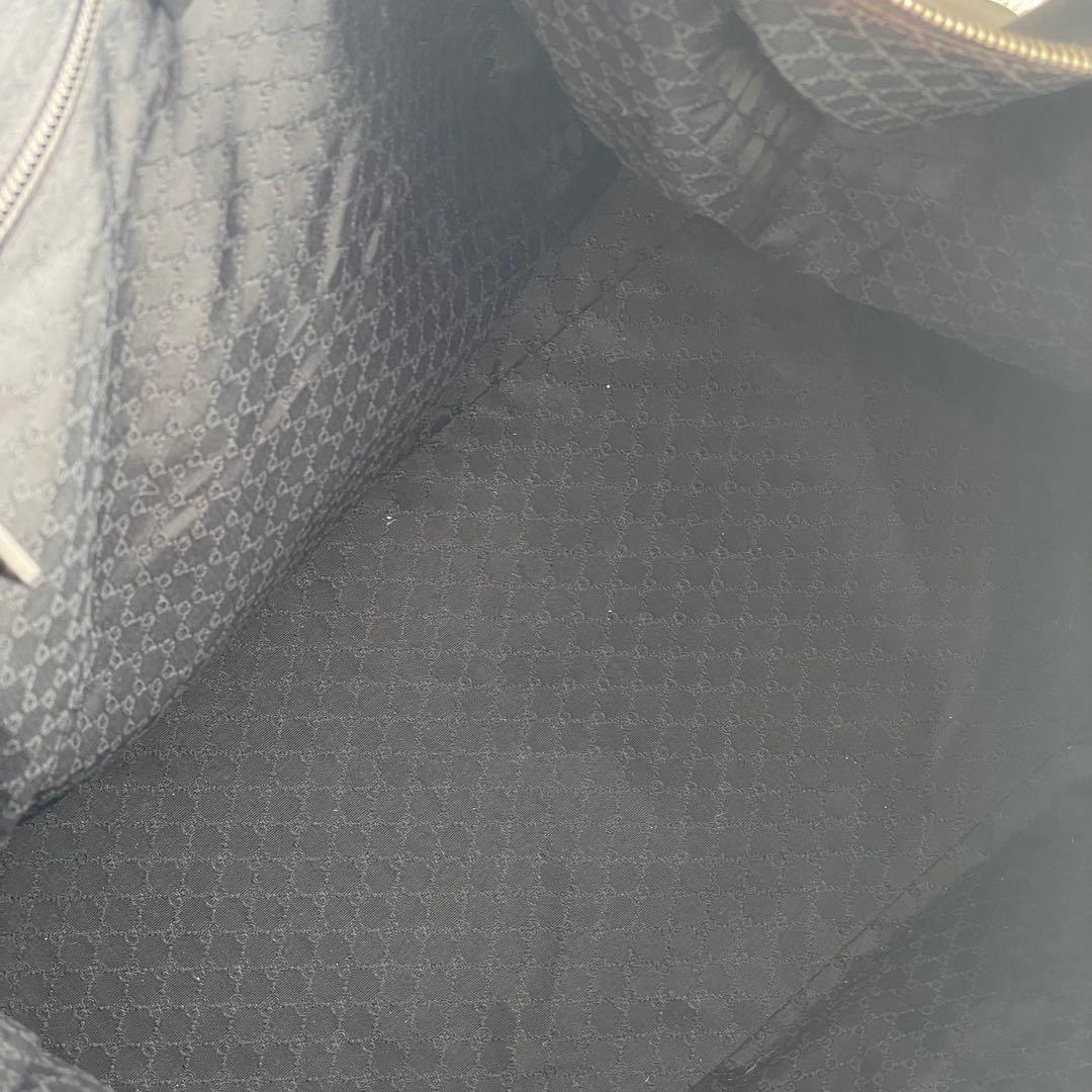 美品✨GUCCI ワンショルダー ボストンバッグ ナイロン GG柄 ロゴプレート