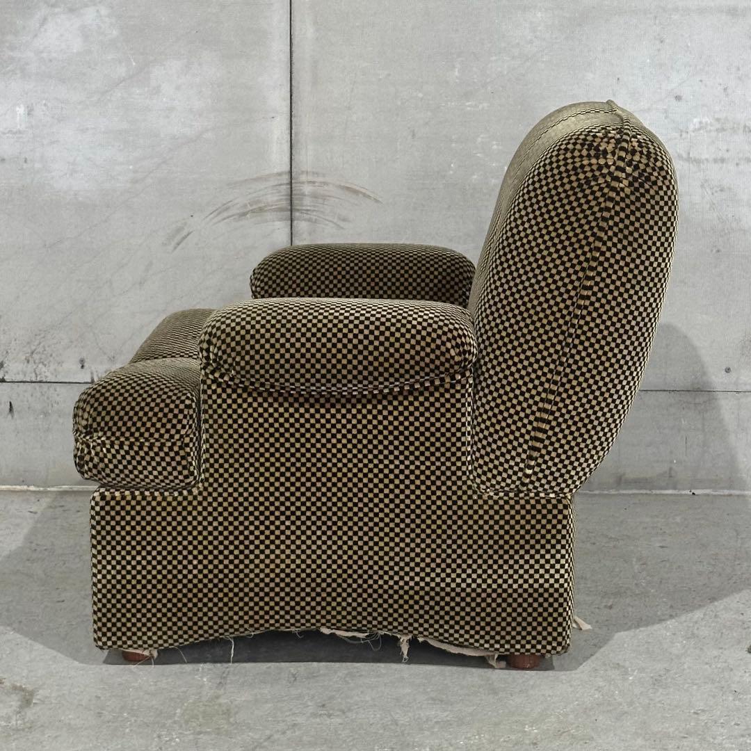 テ*ン様 ✦70’s✦昭和レトロ 千鳥格子 1人掛けソファ｜昭和レトロ ミッドセ