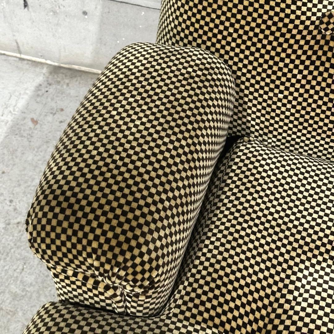 テ*ン様 ✦70’s✦昭和レトロ 千鳥格子 1人掛けソファ｜昭和レトロ ミッドセ