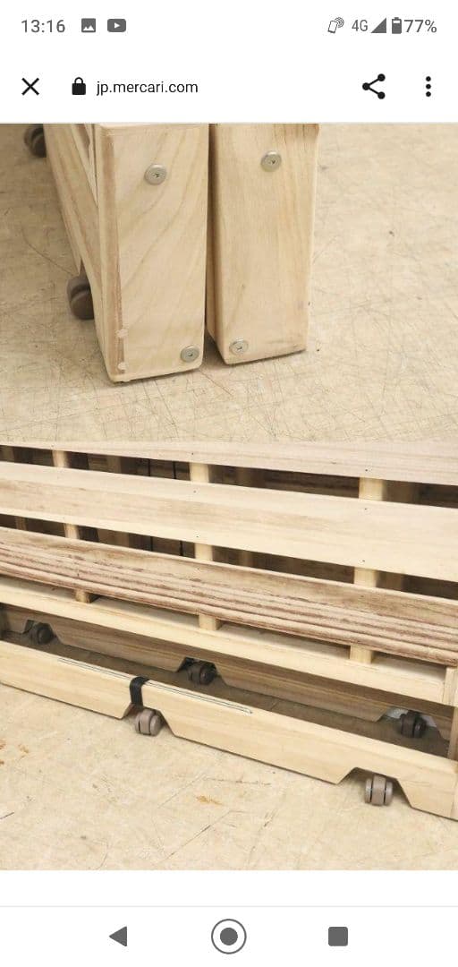 【桐らくねプレミアム】折り畳みベッド・総桐・シングルサイズ・日本製・折りたたみ