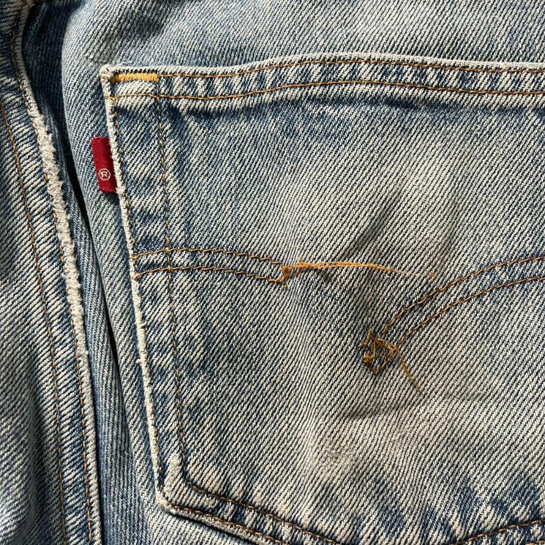 Levi’s 501 USA製 90s ダメージデニム W35 フェード 古着