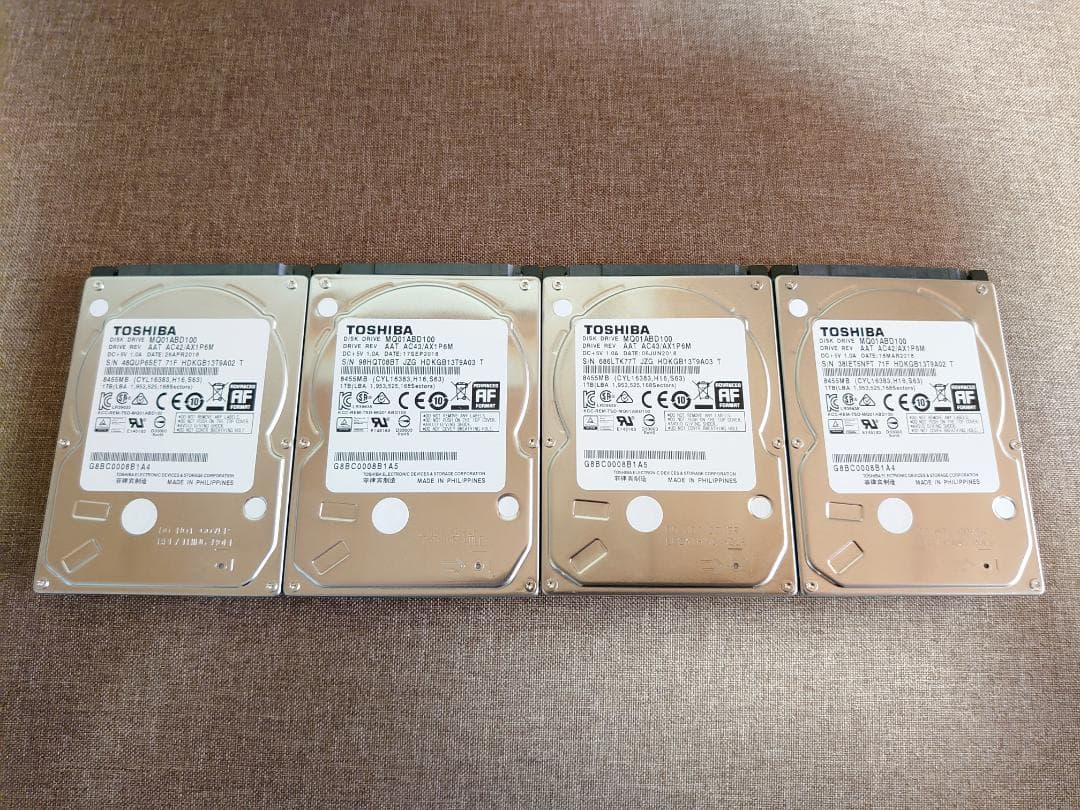 ✨4個セット✨HDD 1000GB✨大容量1TB✨2.5インチ✨11-01