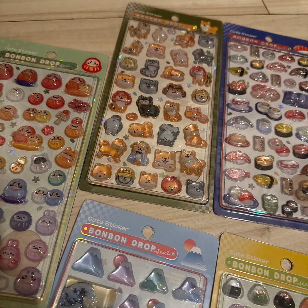 ボンボンドロップシール　和柄　13セット