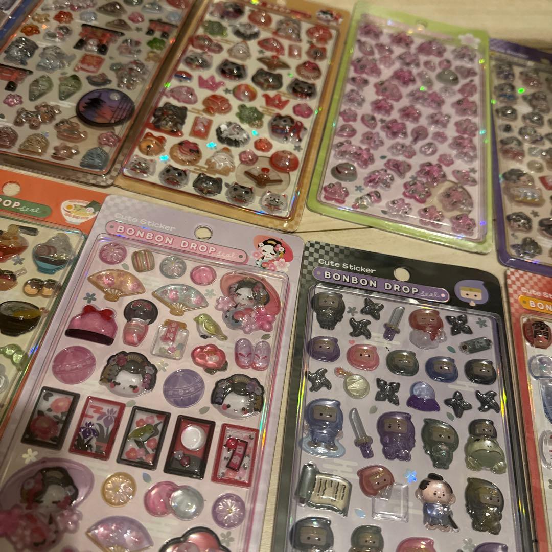 ボンボンドロップシール　和柄　13セット