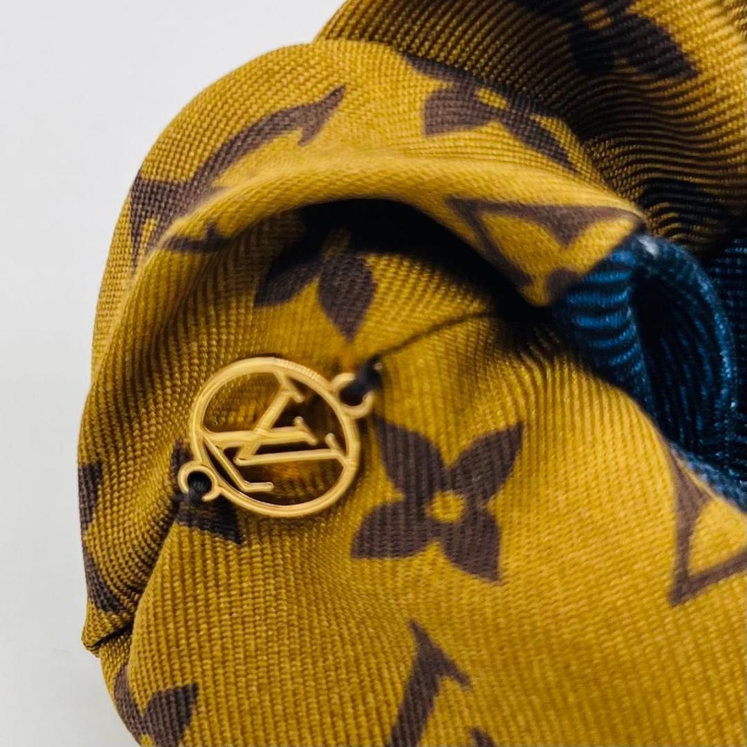 ひらやましょう M77011　シュシュ　モノグラム シュシュ ブラウン