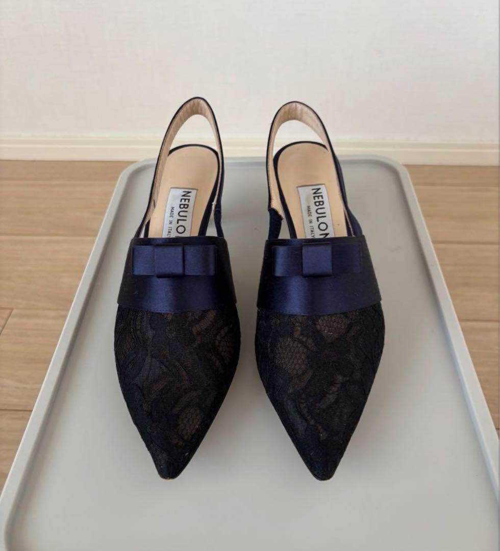 k*u様 【美品】 NEBULONI E. 37 レース シルク リボン