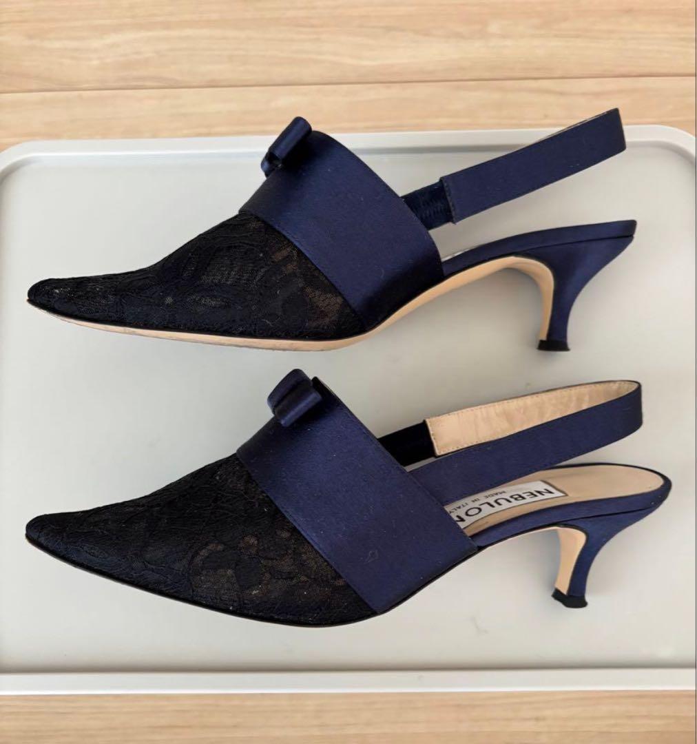 k*u様 【美品】 NEBULONI E. 37 レース シルク リボン