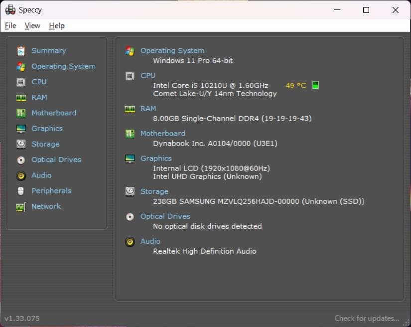 Dynabook G83/FP✨Core i5✨Office2024✨第10世代