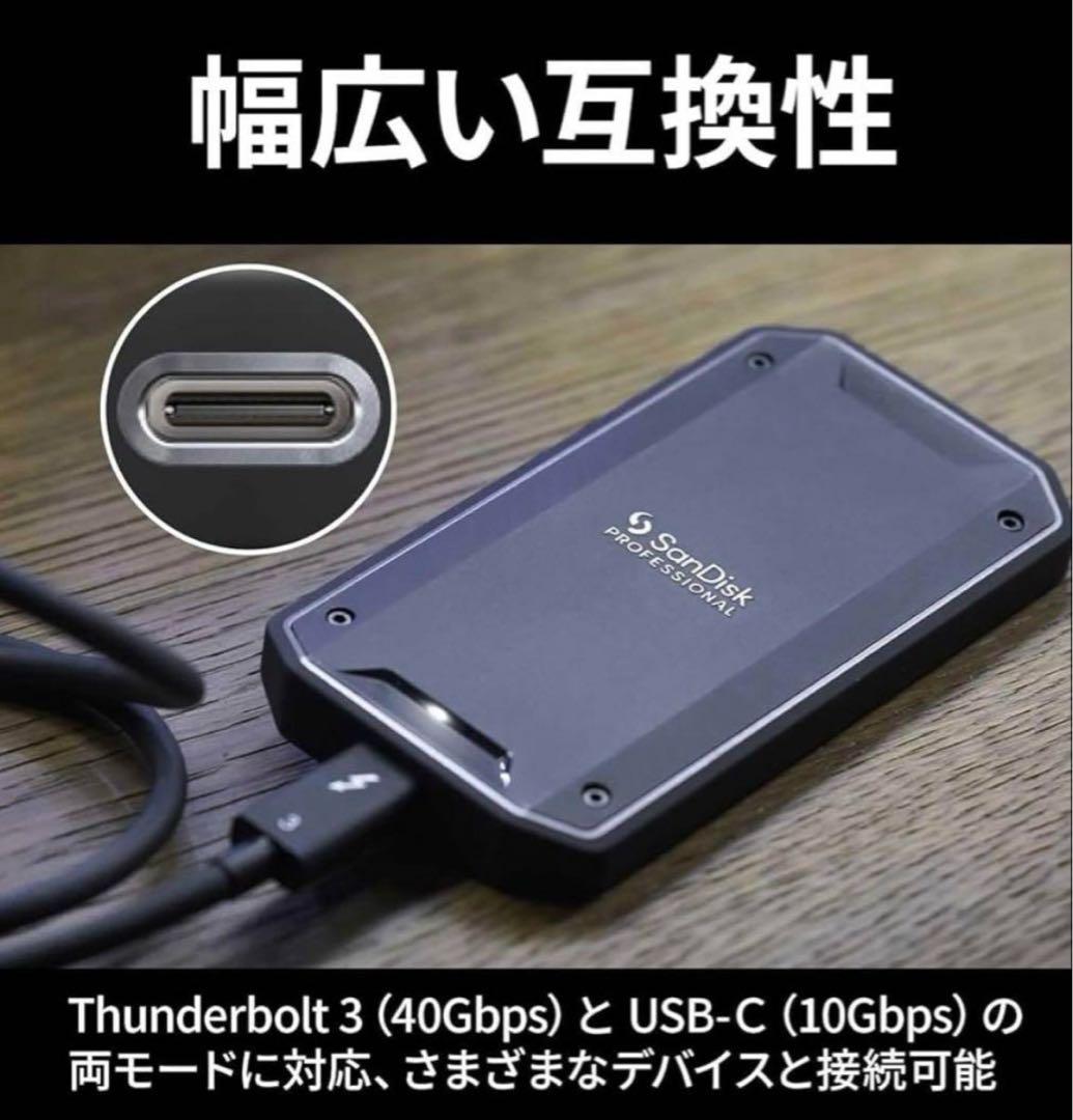 サンディスクプロフェッショナルポータブルSSD 4TB PRO-G40 SSD
