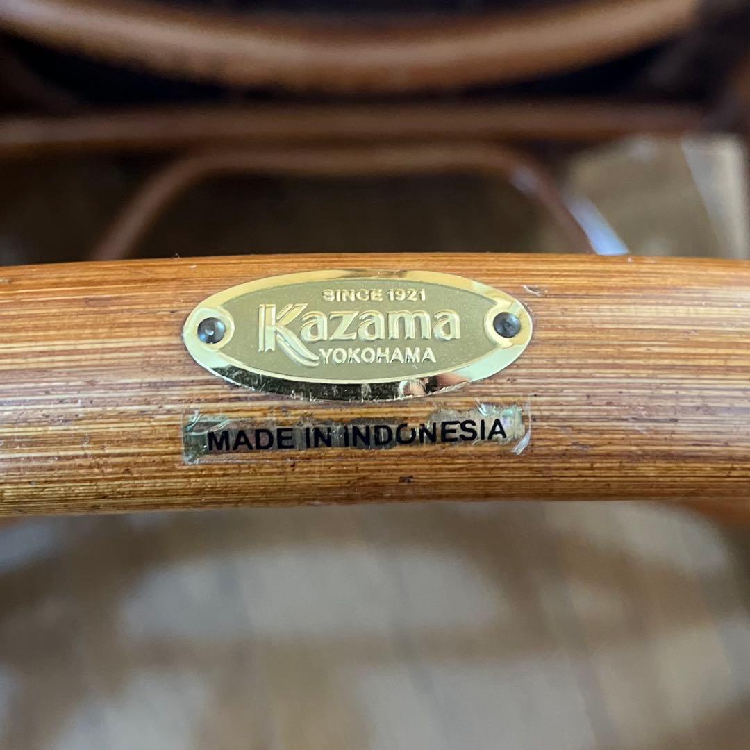 藤の椅子　Kazama ラタンチェア　アンティーク　昭和レトロ