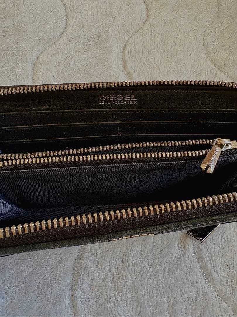 【美品】DIESEL ブラックレザー 長財布