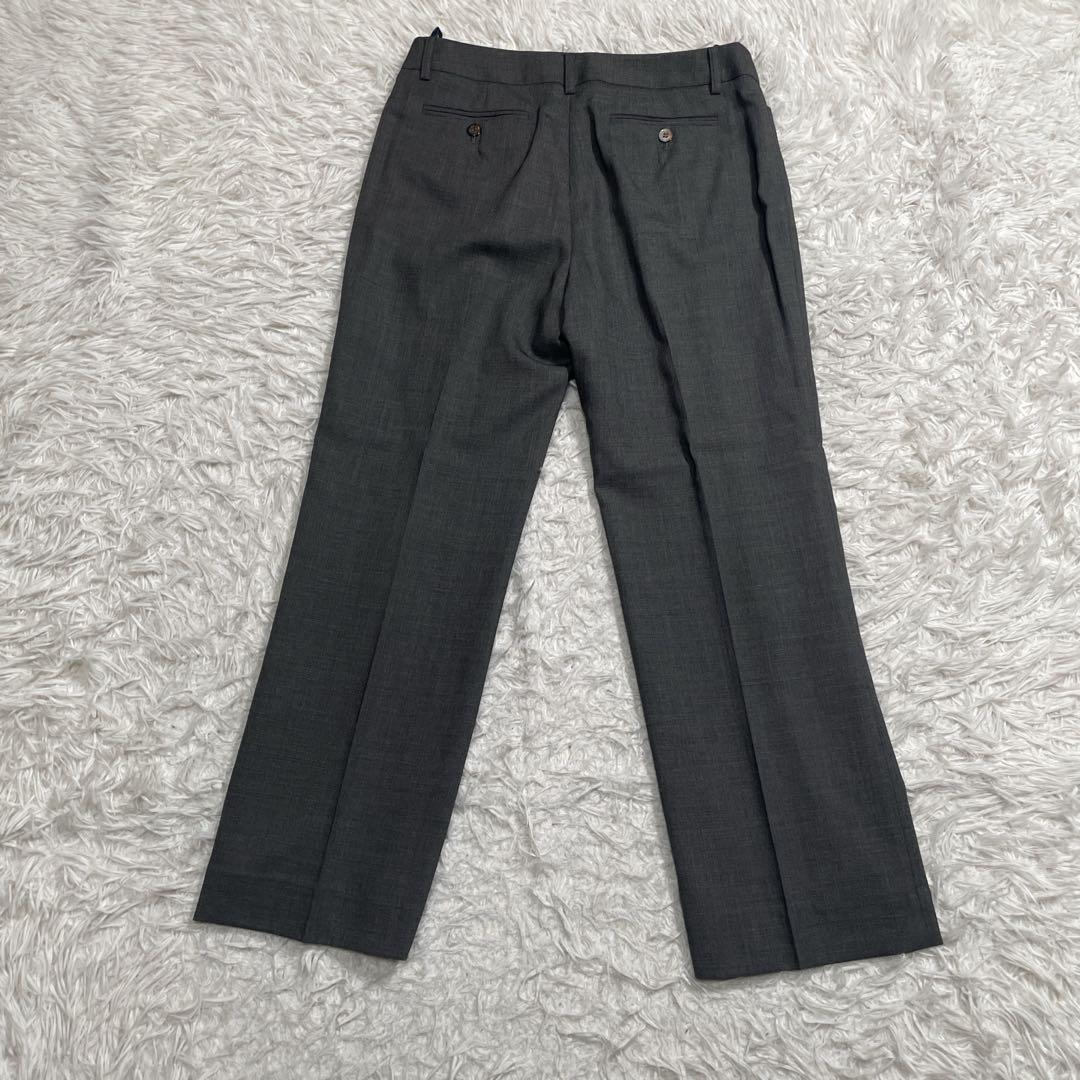 シルク混　アクアスキュータム　パンツスーツ　グレー　13 XL