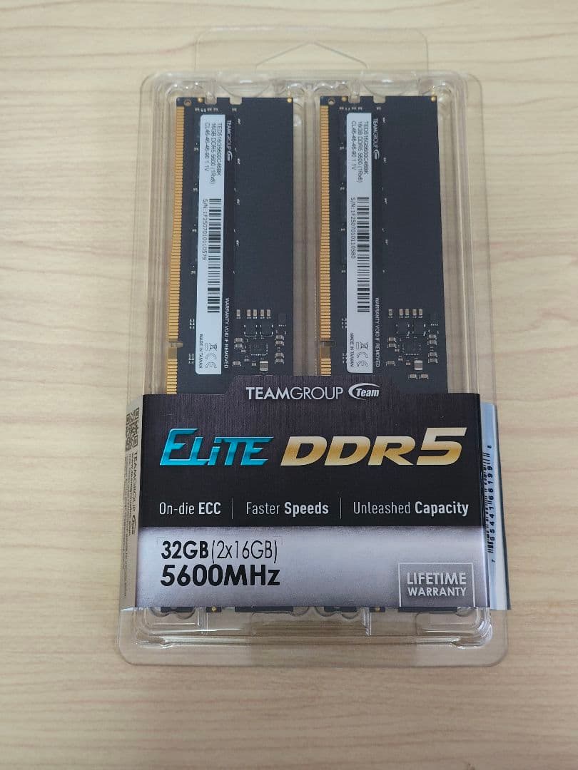メモリー TEAMGROUP Elite DDR5 32GB 5600MHz