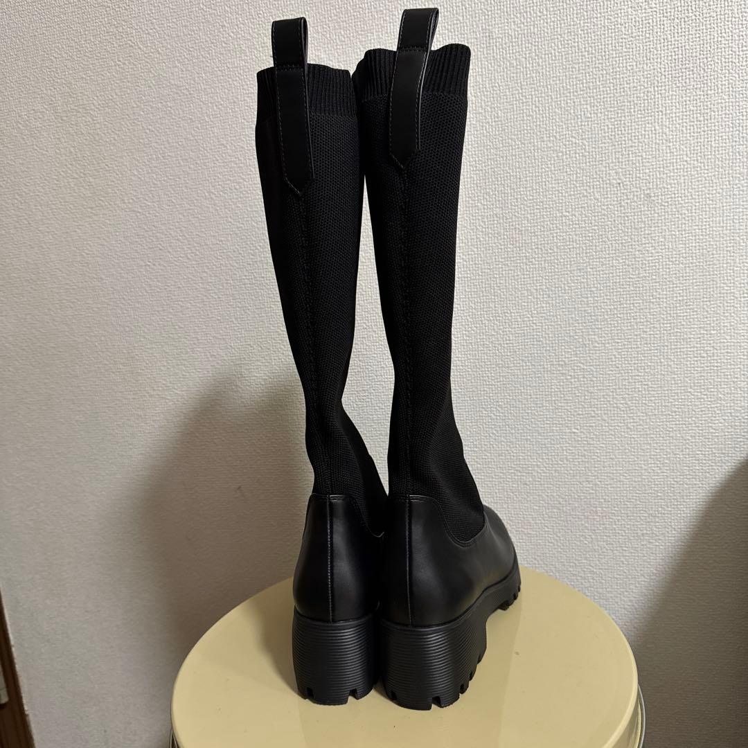 イシカワラボ　EVOL×HITOMI ニットロングブーツ