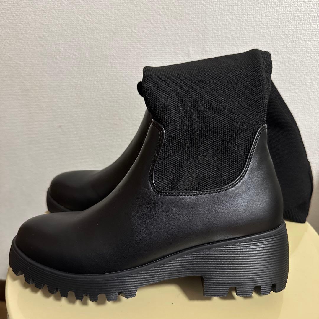 イシカワラボ　EVOL×HITOMI ニットロングブーツ