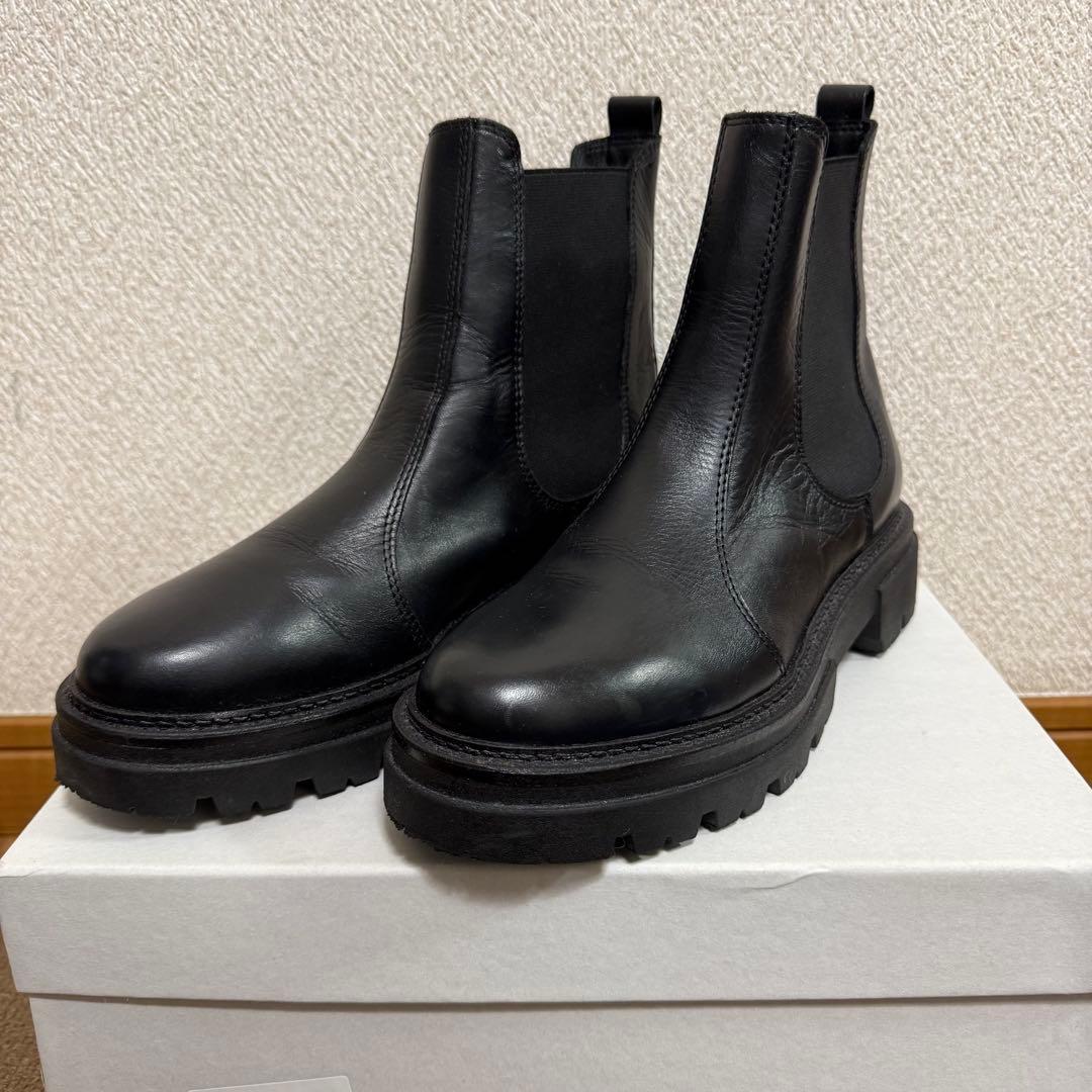 美品✨️ ENESS レザー ブラック サイドゴアブーツ チェルシーブーツ 38
