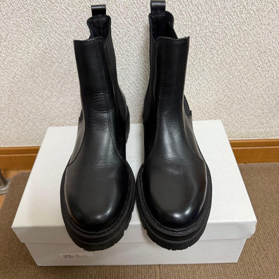 美品✨️ ENESS レザー ブラック サイドゴアブーツ チェルシーブーツ 38