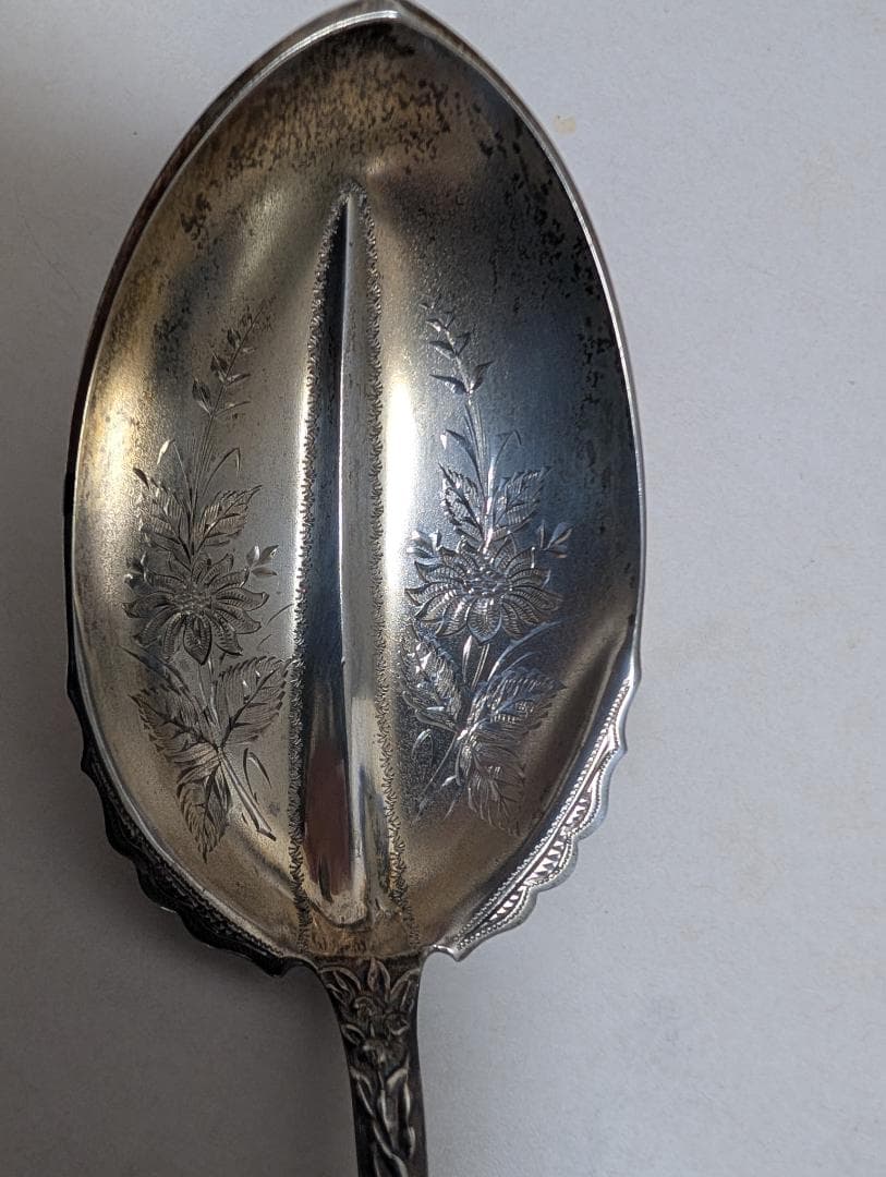 特大サイズ　純銀　アンティーク　スプーン