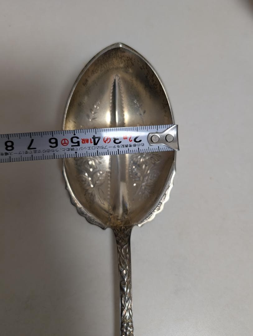 特大サイズ　純銀　アンティーク　スプーン
