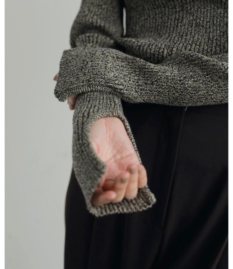 anuke Slit Turtle Knit ミックス