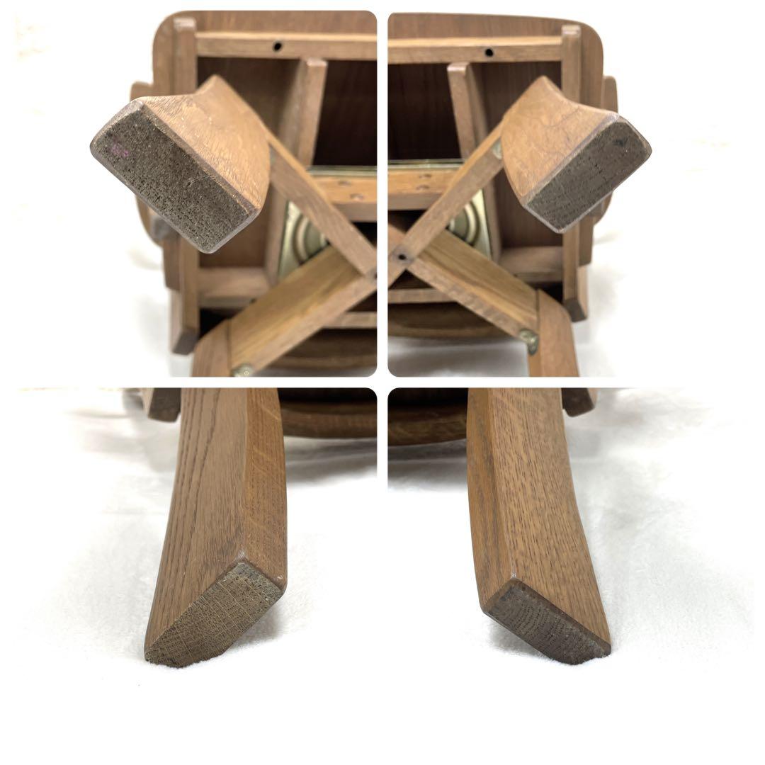 ✨美品✨ フジシ　RINGO ARM TURN 天然木　肘置き付き 回転チェア