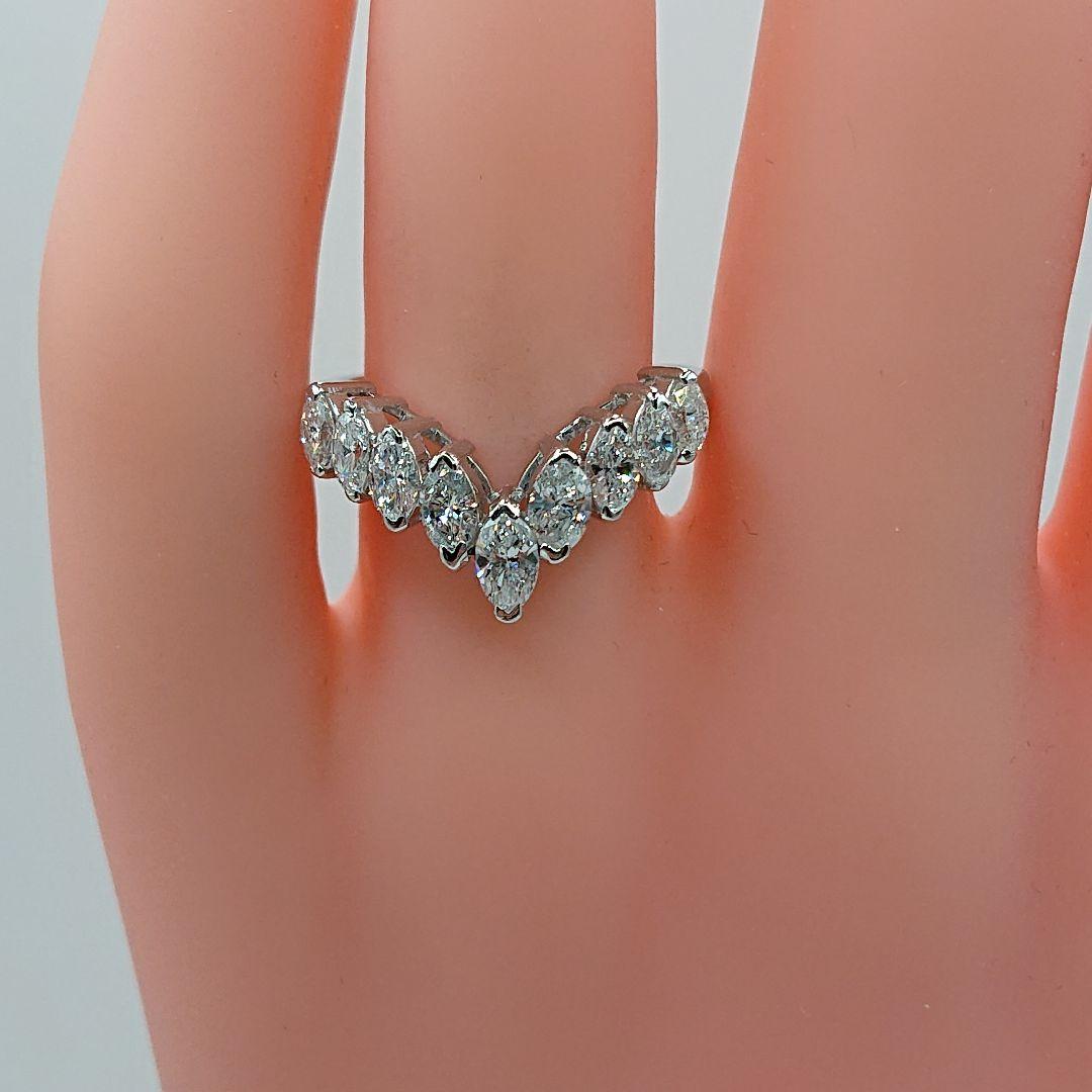 ハメル准将様1カラットUPマーキース 天然ダイヤモンドリング V字プラチナ900