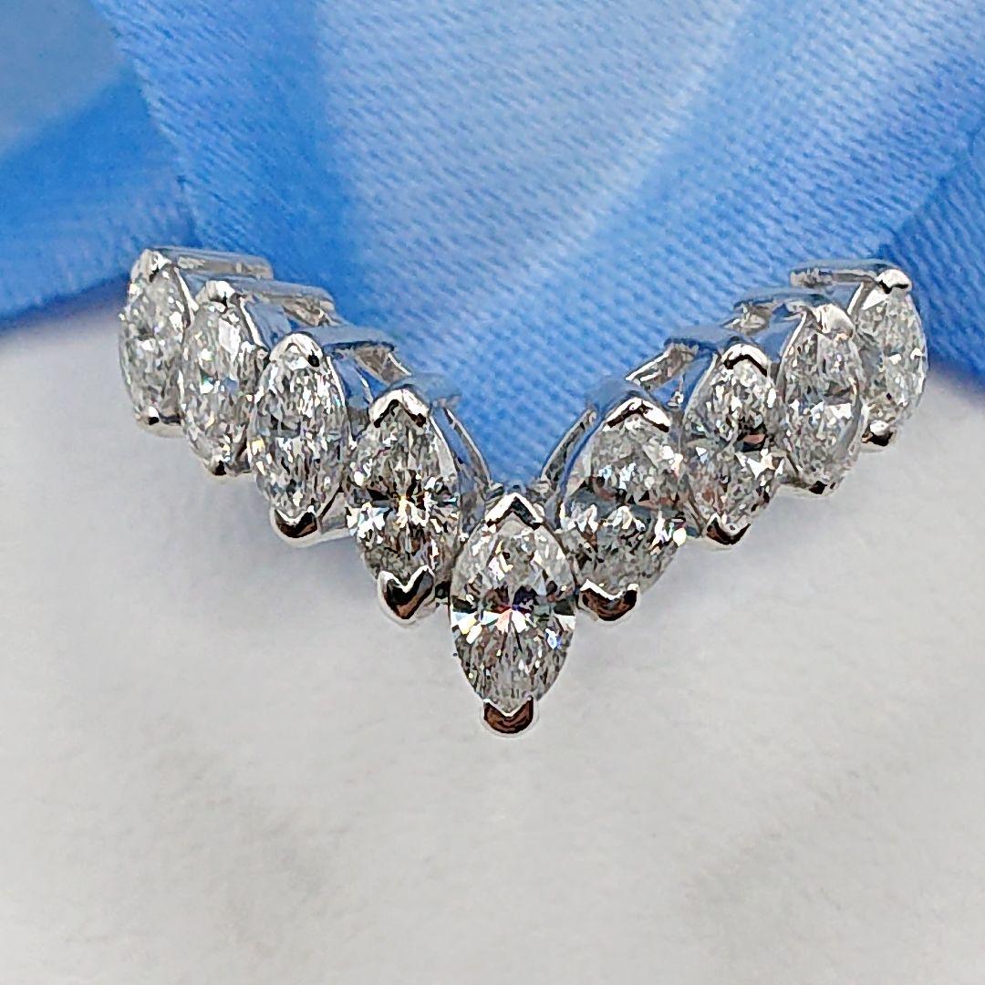 ハメル准将様1カラットUPマーキース 天然ダイヤモンドリング V字プラチナ900