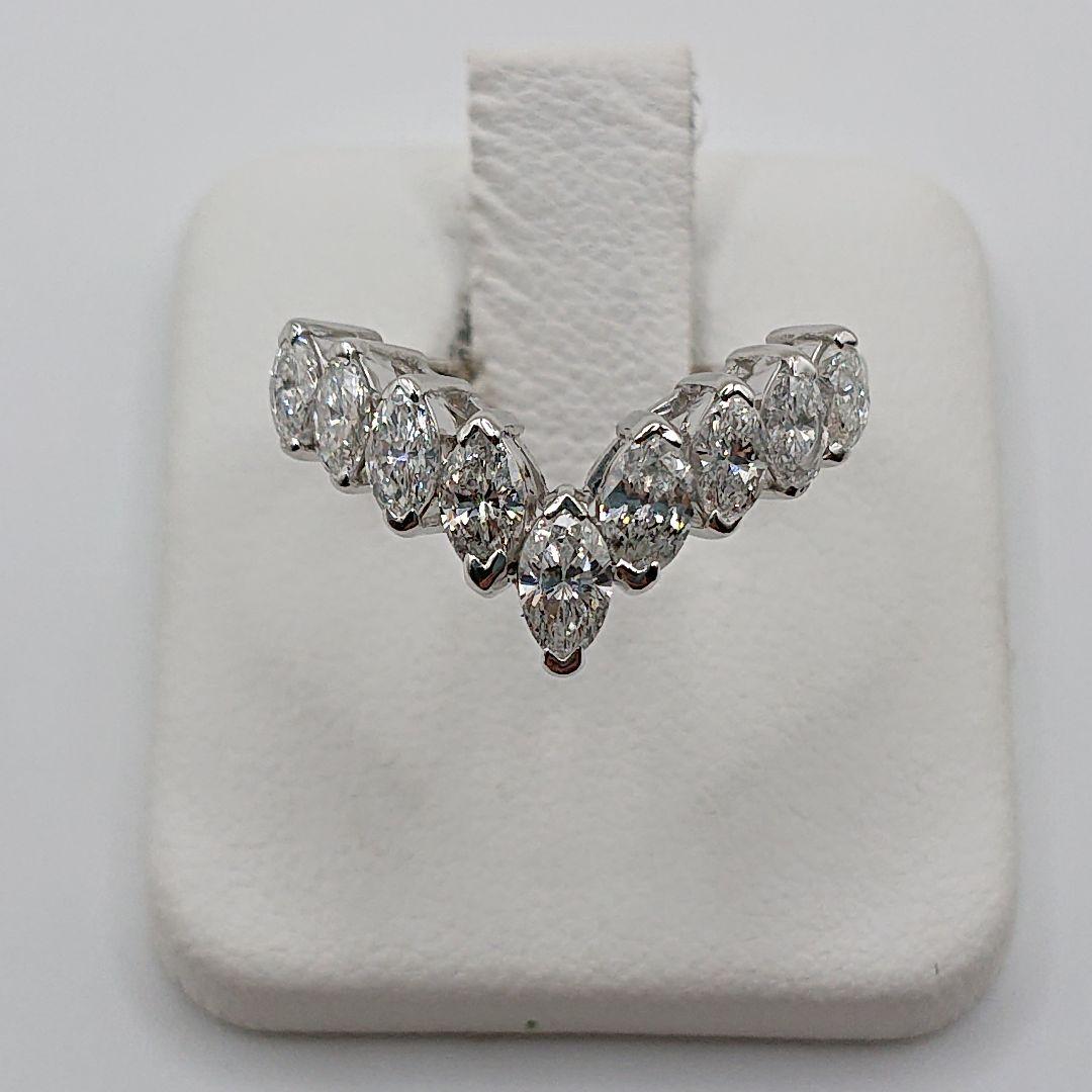 ハメル准将様1カラットUPマーキース 天然ダイヤモンドリング V字プラチナ900