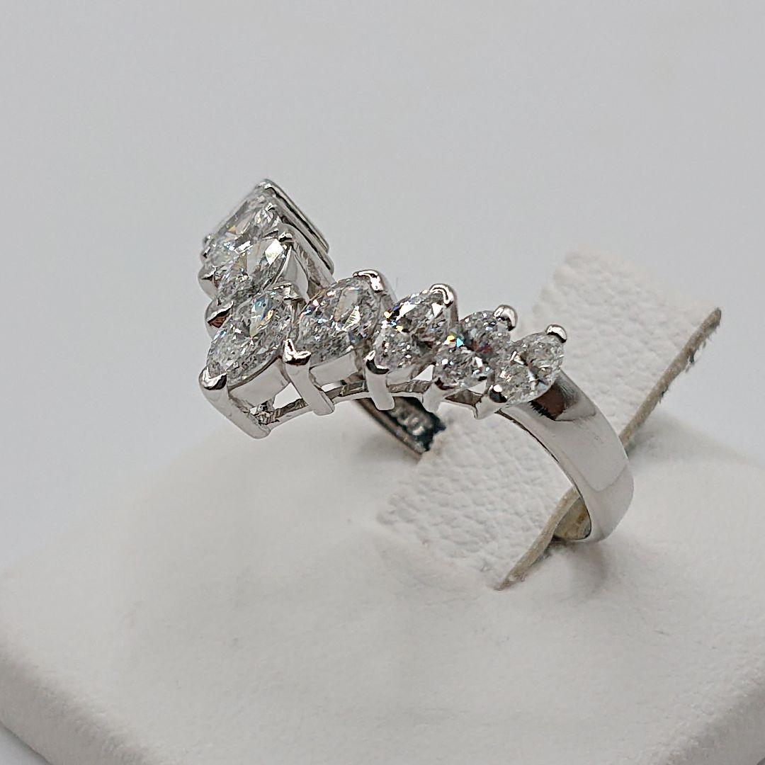 ハメル准将様1カラットUPマーキース 天然ダイヤモンドリング V字プラチナ900