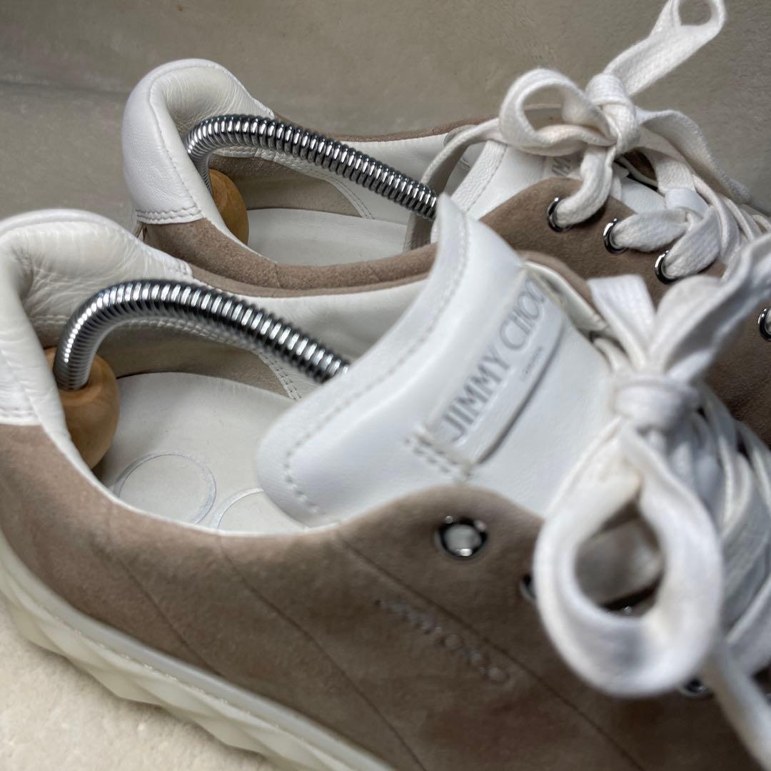 【美品】JIMMY CHOO DIAMOND LIGHT スニカー 42