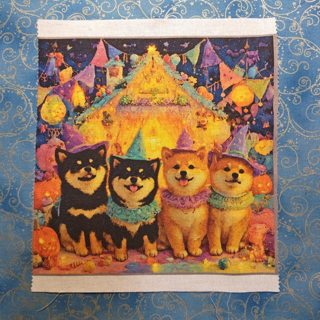 ご確認用　No1 モグモグ　ハンカチ5枚　パネル8枚　柴犬柄