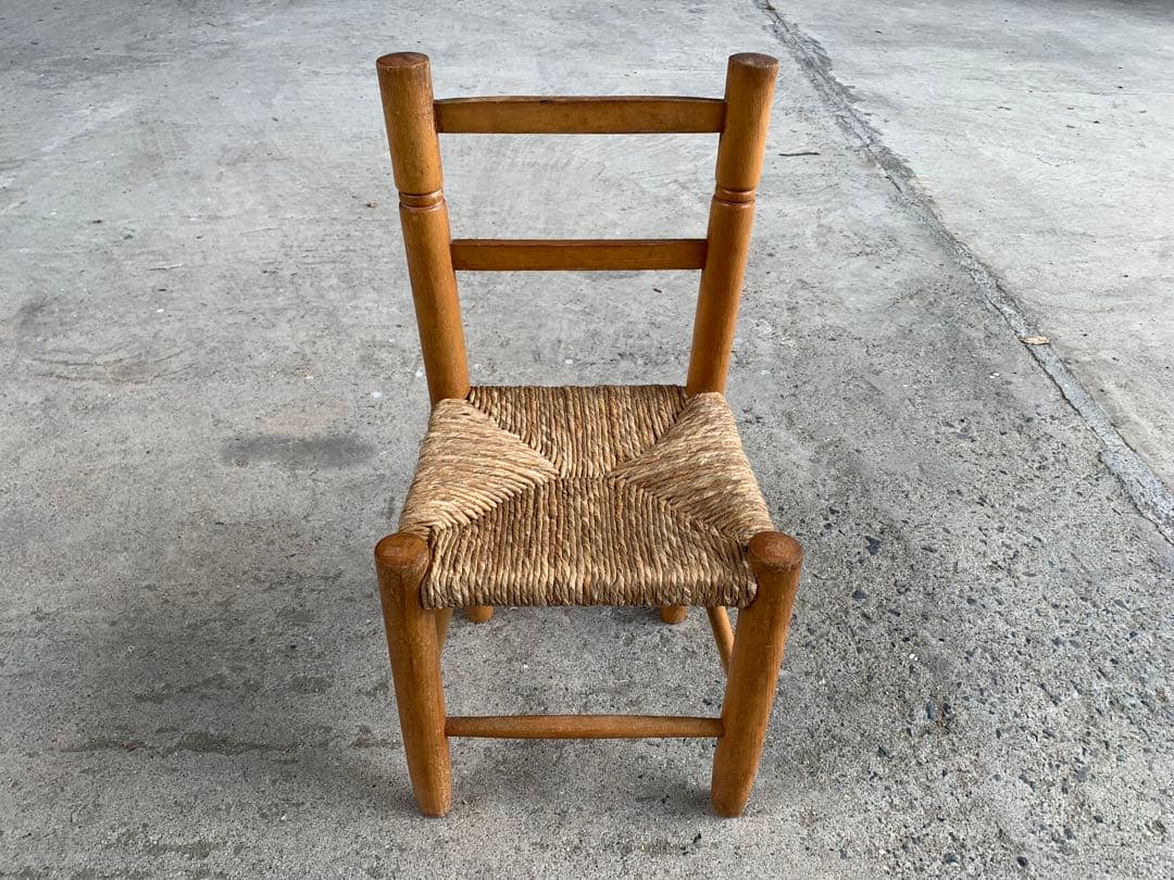 フレンチ ラッシュ ラダーバック チェア キッズ ドール 天然素材