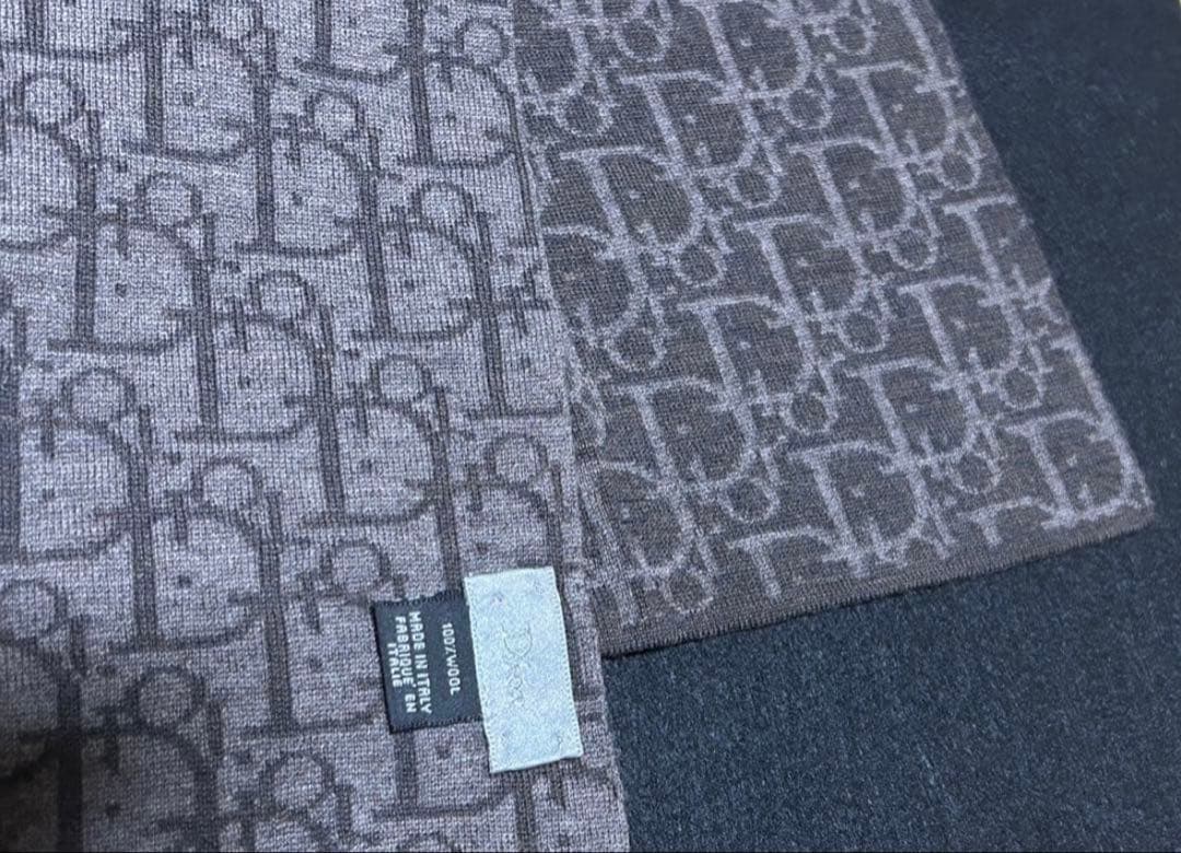 早い者勝ちになります！dior トロッター柄 woolマフラー