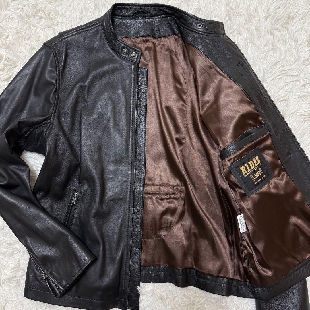 RIDEZ ラムレザー　ライダースジャケット