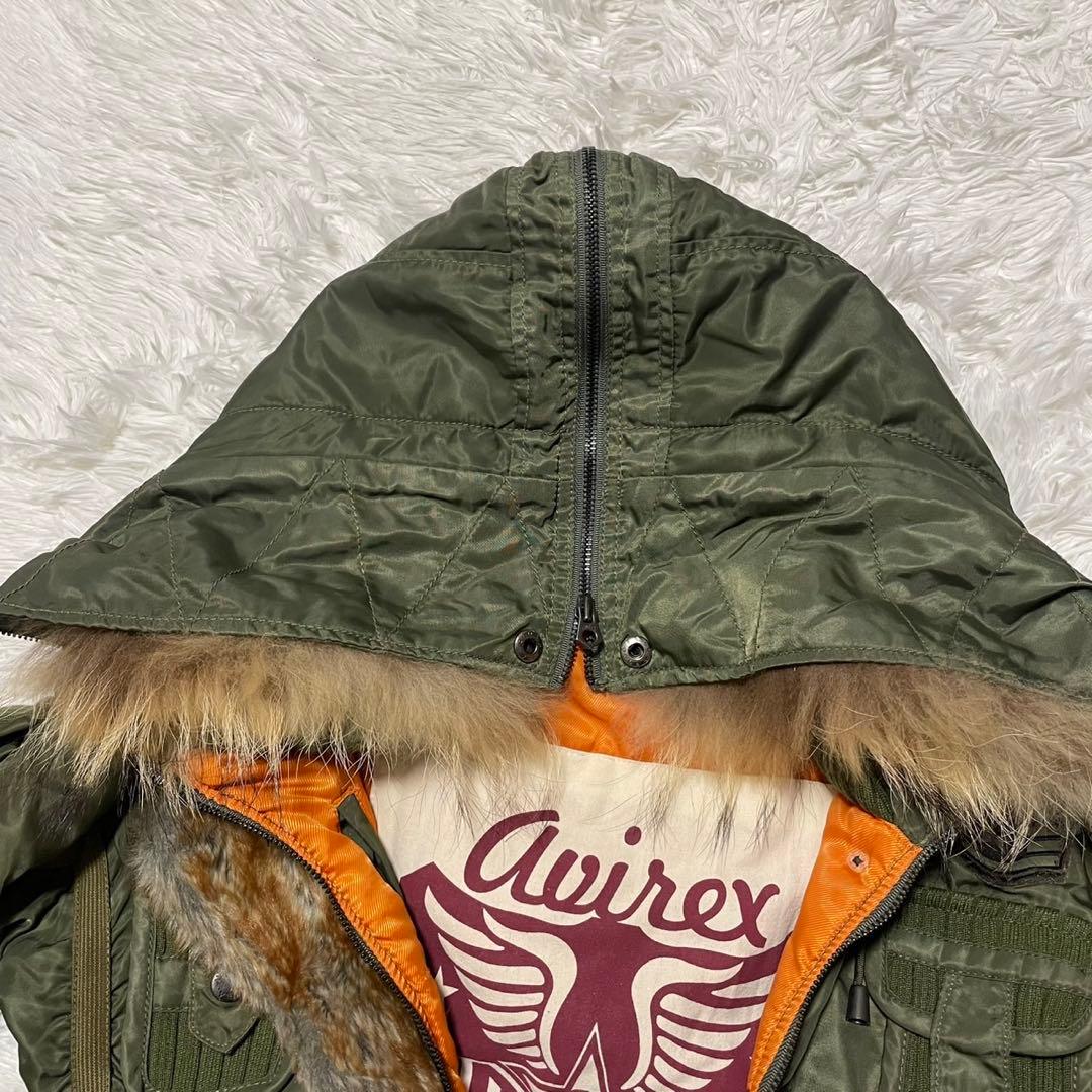 アヴィレックス N-2B フライドジャケット 短丈 Y2K S ファー