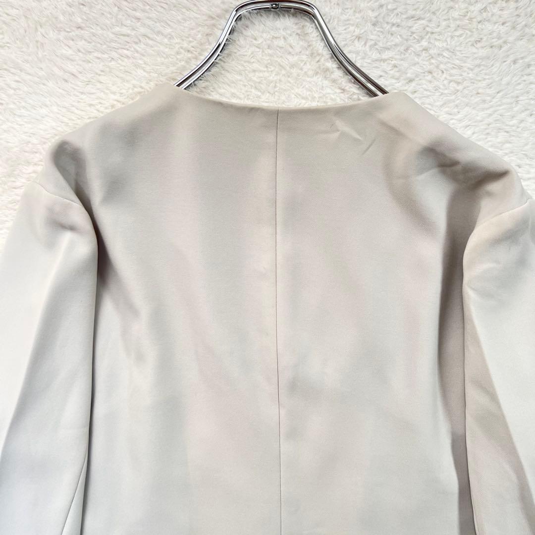 希少✨アオキ レミュー ノーカラー ジャケット パンツスーツ ベージュ 3XL