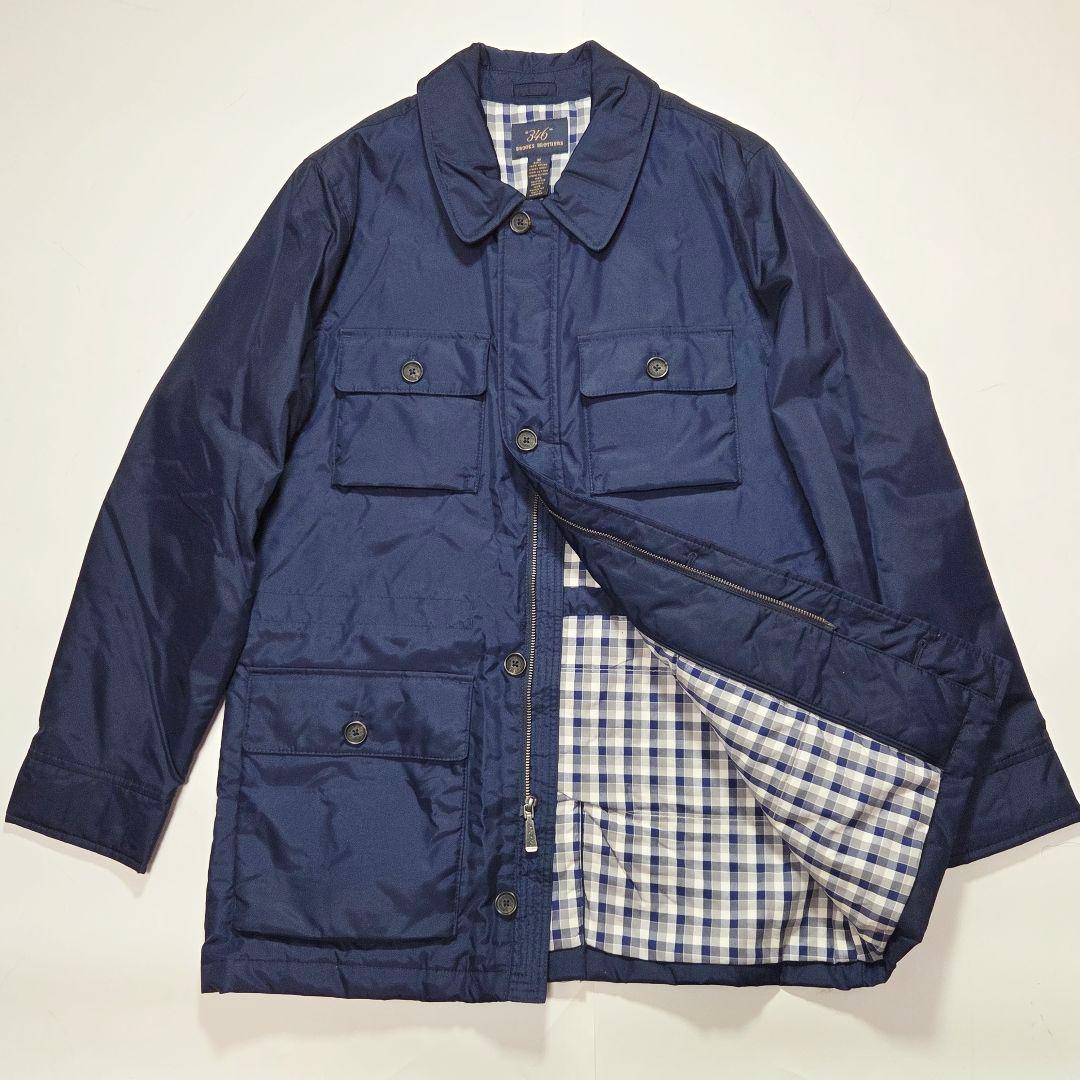【美品】​ブルックスブラザーズ ナイロン サファリジャケット 中綿入り 紺 M