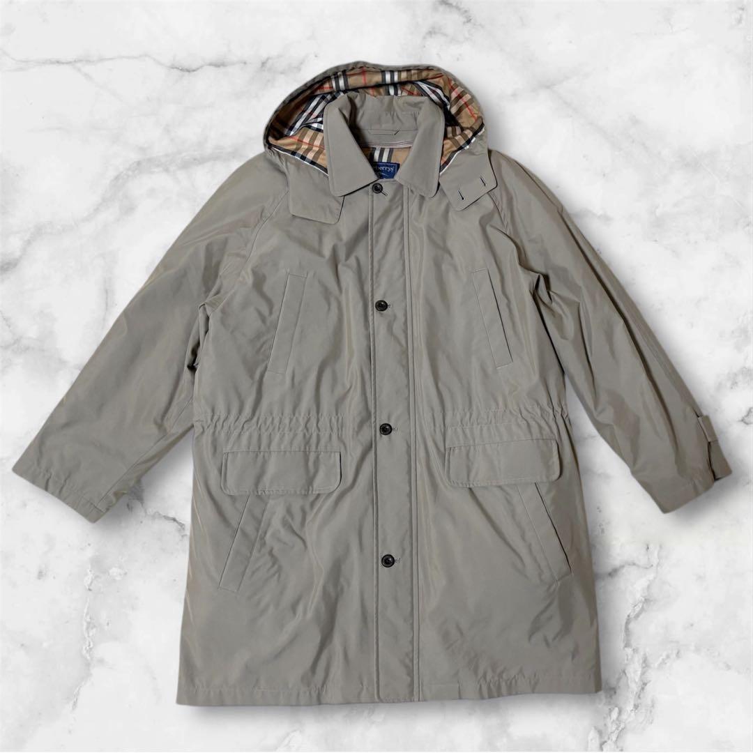 極美品 バーバリーズ ノバチェック モッズコート XL ライナー付