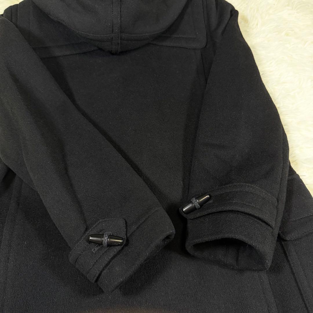 【極美品】バーバリーブリット　ダッフルコート　メガチェック　金ボタン　黒　S