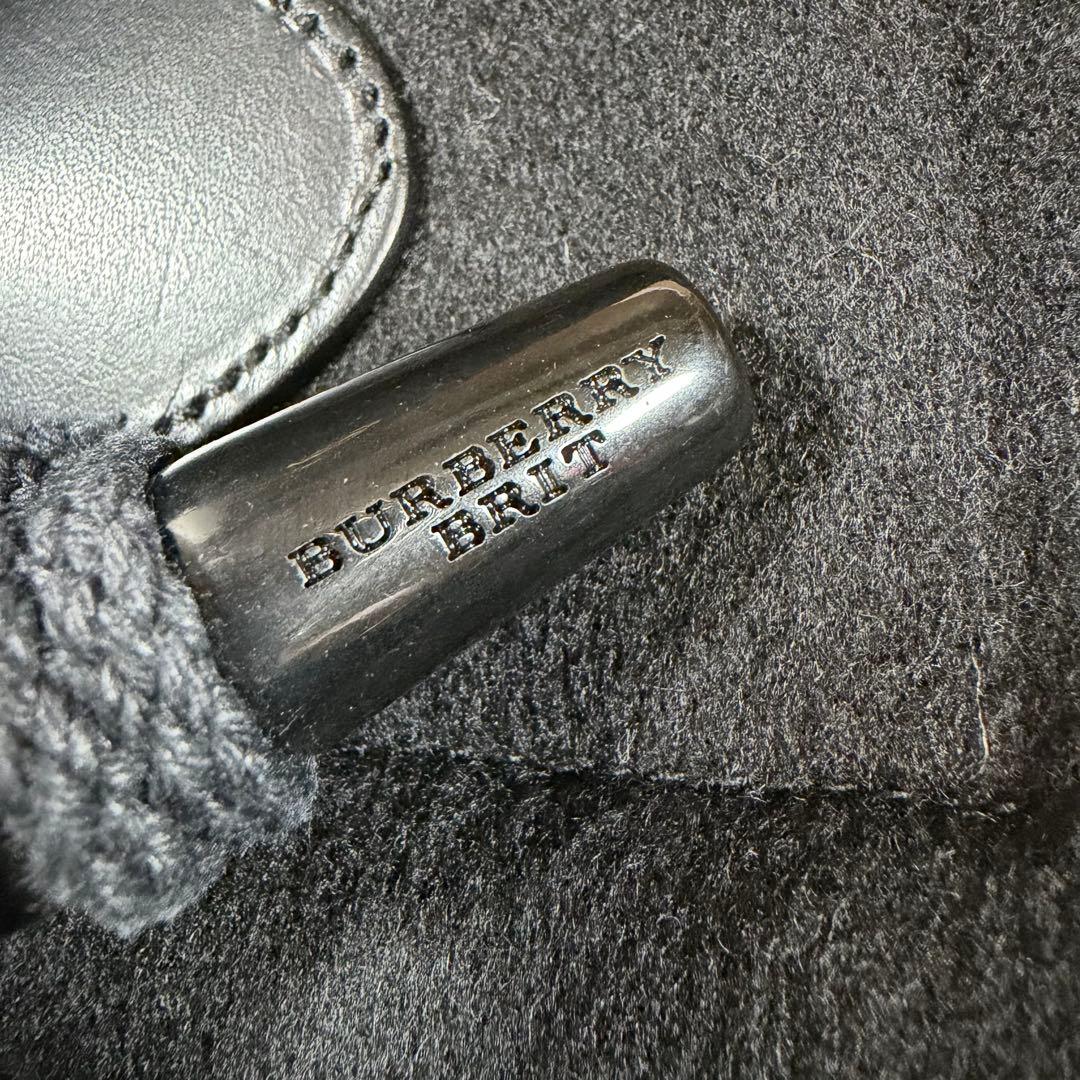 【極美品】バーバリーブリット　ダッフルコート　メガチェック　金ボタン　黒　S