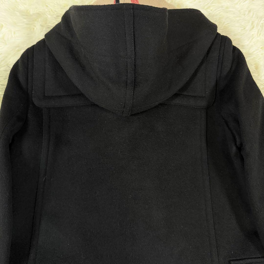 【極美品】バーバリーブリット　ダッフルコート　メガチェック　金ボタン　黒　S