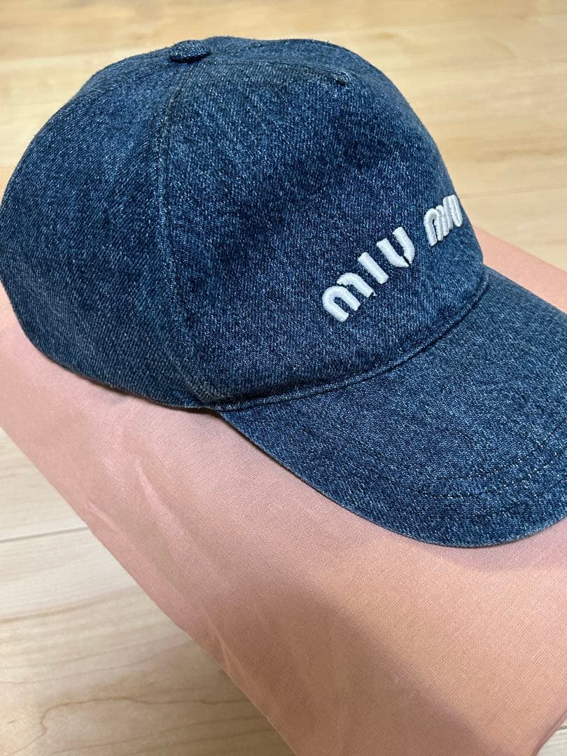 ミュウミュウ　デニムキャップ　MIU MIU