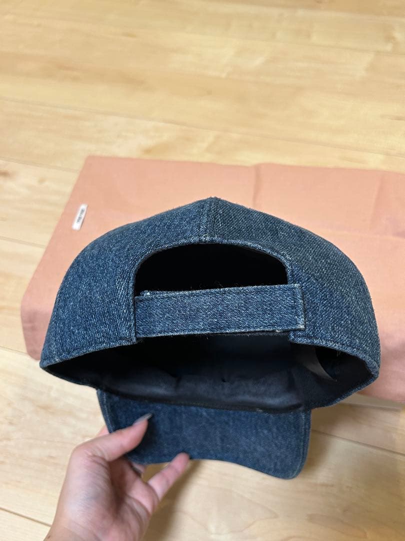 ミュウミュウ　デニムキャップ　MIU MIU