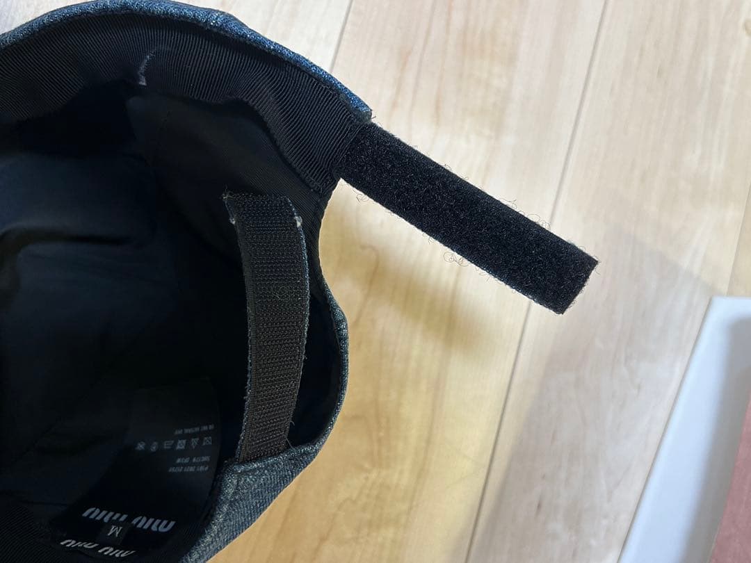 ミュウミュウ　デニムキャップ　MIU MIU